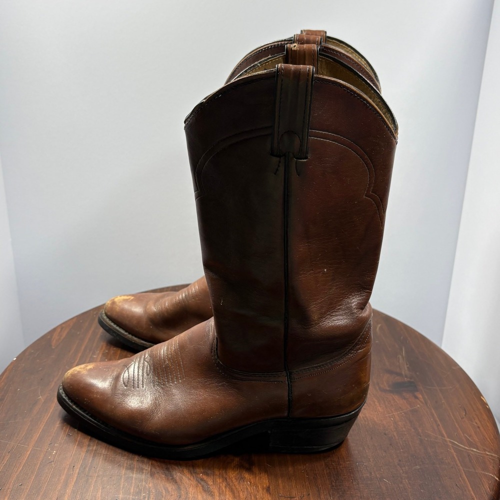 Biltrite Western Boots Mens Size 8.5D Brown‎ Leather Rodeo Cowboy Mid Calf